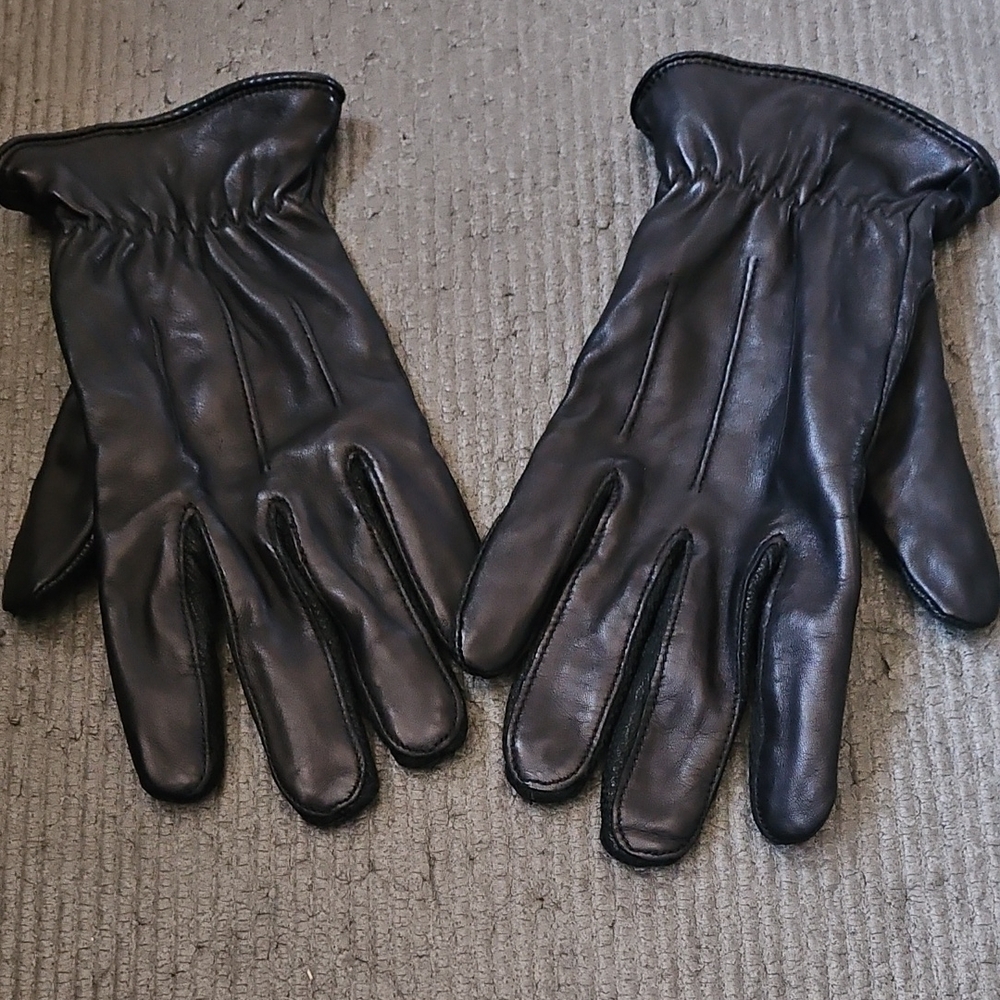 Men's Black Leather Gloves